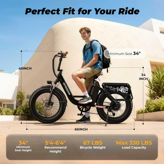EUY 1500W Peak for Adults, 48V 20Ah Removable Battery Max