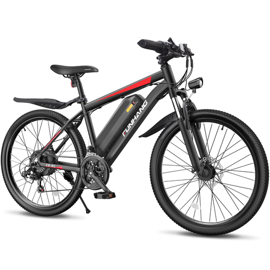 Funhang for Adults, 1000W Peak 50Miles Mountain, 26" Adult Electric Bicycle with 48V Removable Battery