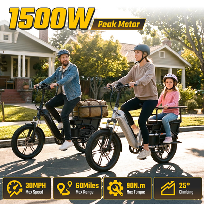 Cargo for Adults,20"x4" Fat Tires ,28MPH,Range 65Miles