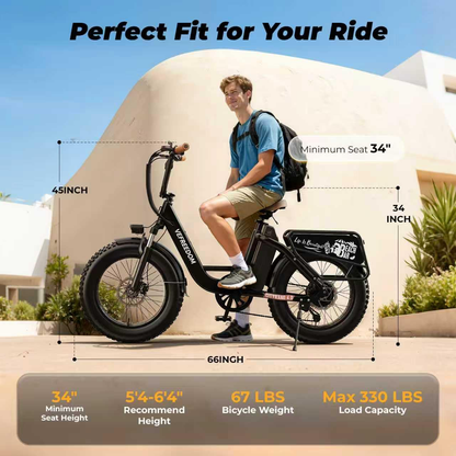 EUY 1500W Peak for Adults, 48V 20Ah Removable Battery Max
