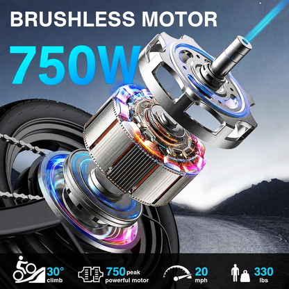 LELEKUAI, 1200W Peak Motor Commuter, 20-28MPH Speed, 32 Miles Range, Removable Waterproof Battery
