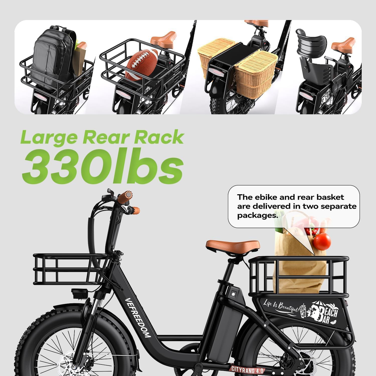 EUY 1500W Peak for Adults, 48V 20Ah Removable Battery Max