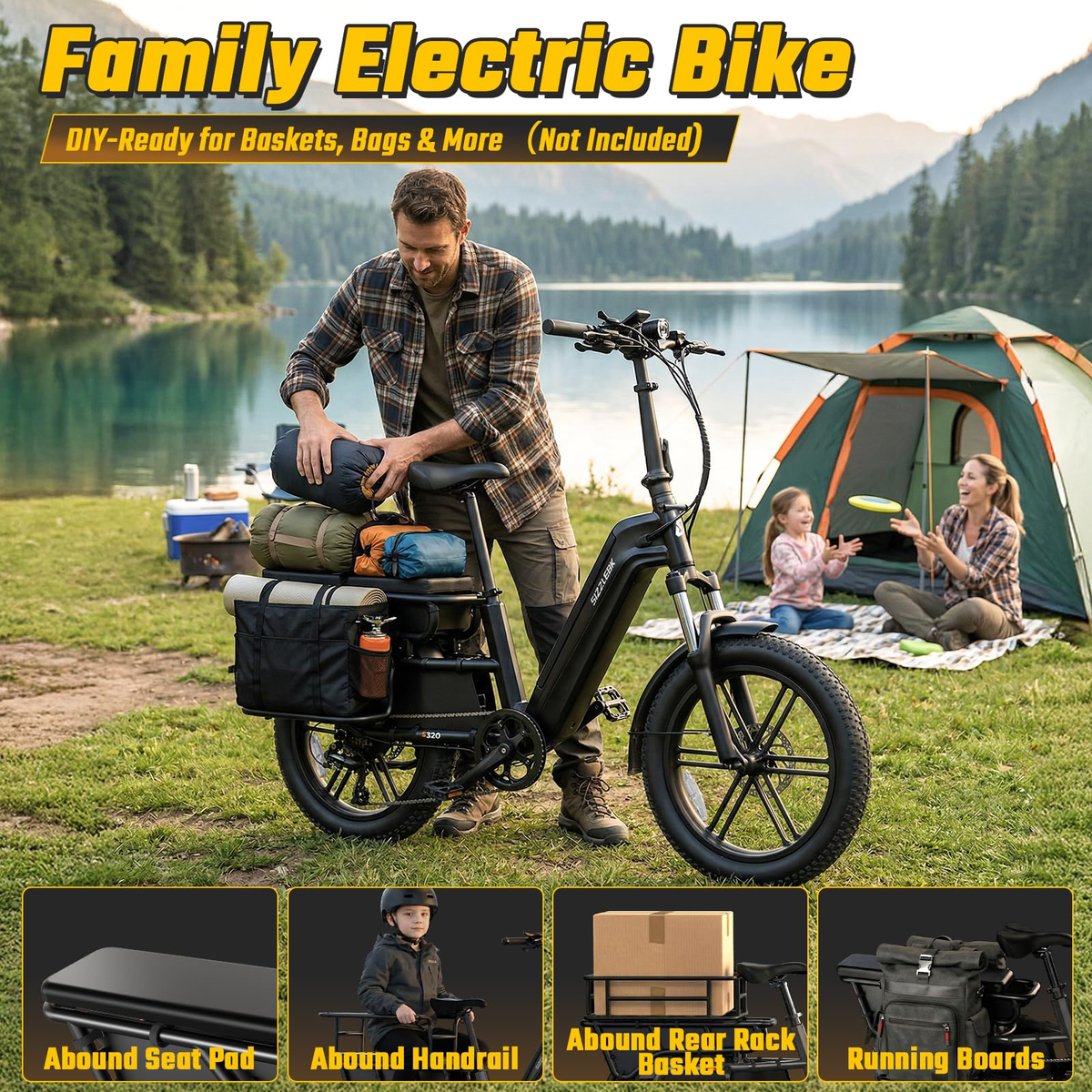 Cargo for Adults,20"x4" Fat Tires ,28MPH,Range 65Miles