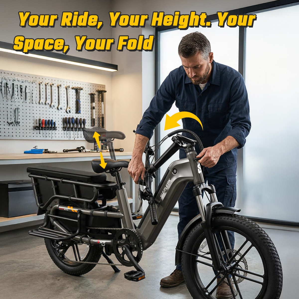 Cargo for Adults,20"x4" Fat Tires ,28MPH,Range 65Miles