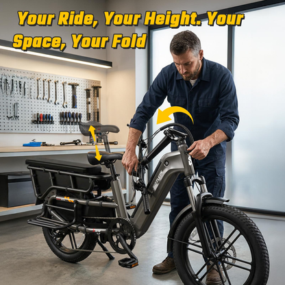 Cargo for Adults,20"x4" Fat Tires ,28MPH,Range 65Miles