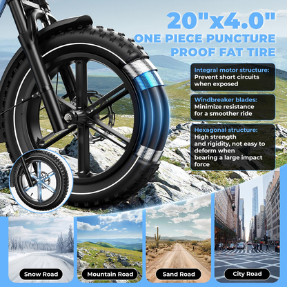 Dual Battery for Adults, Cargo with 48V 60AH Removable Battery Up to 160 Miles